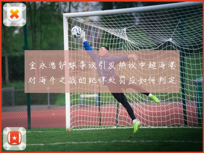 金永浩铲球争议引发热议中超海港对海牛之战的纪律处罚应如何判定